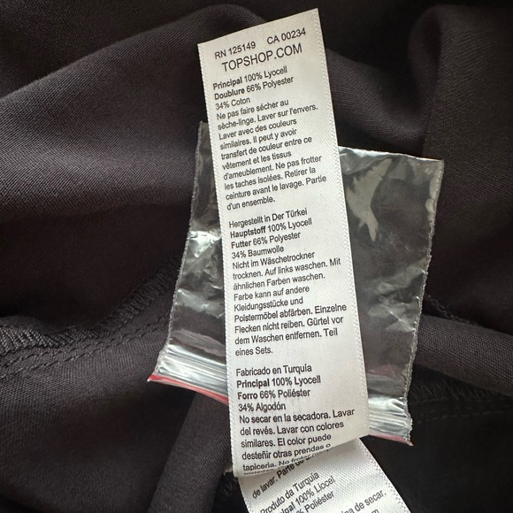 TOPSHOP Black Long Sleeve Jumpsuit with Tie Belt - Size 4 - Picture 5 of 8